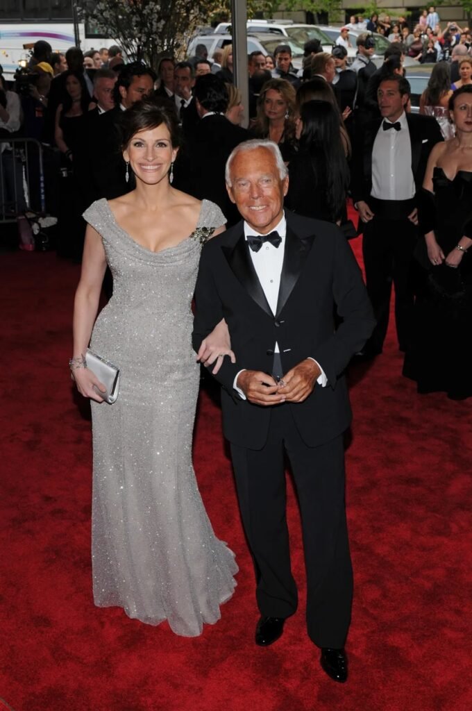 Giorgio Armani with Giulia Roberts on the Red carpet