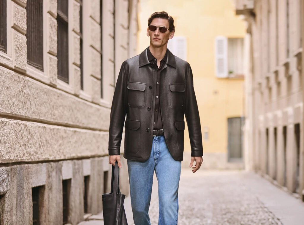 Zegna Leather Jacket